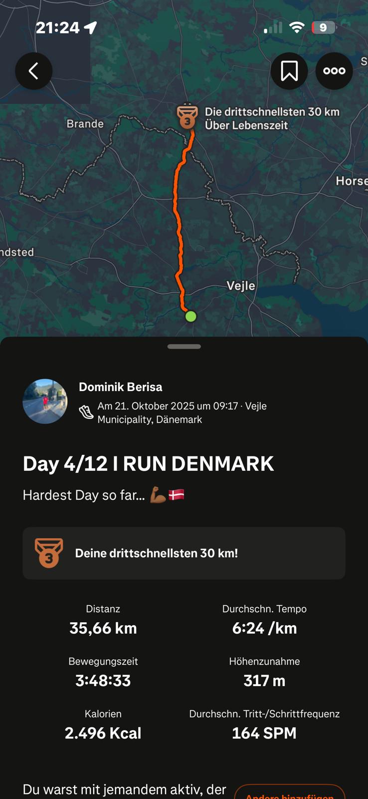 Strava Daten Etappe 4