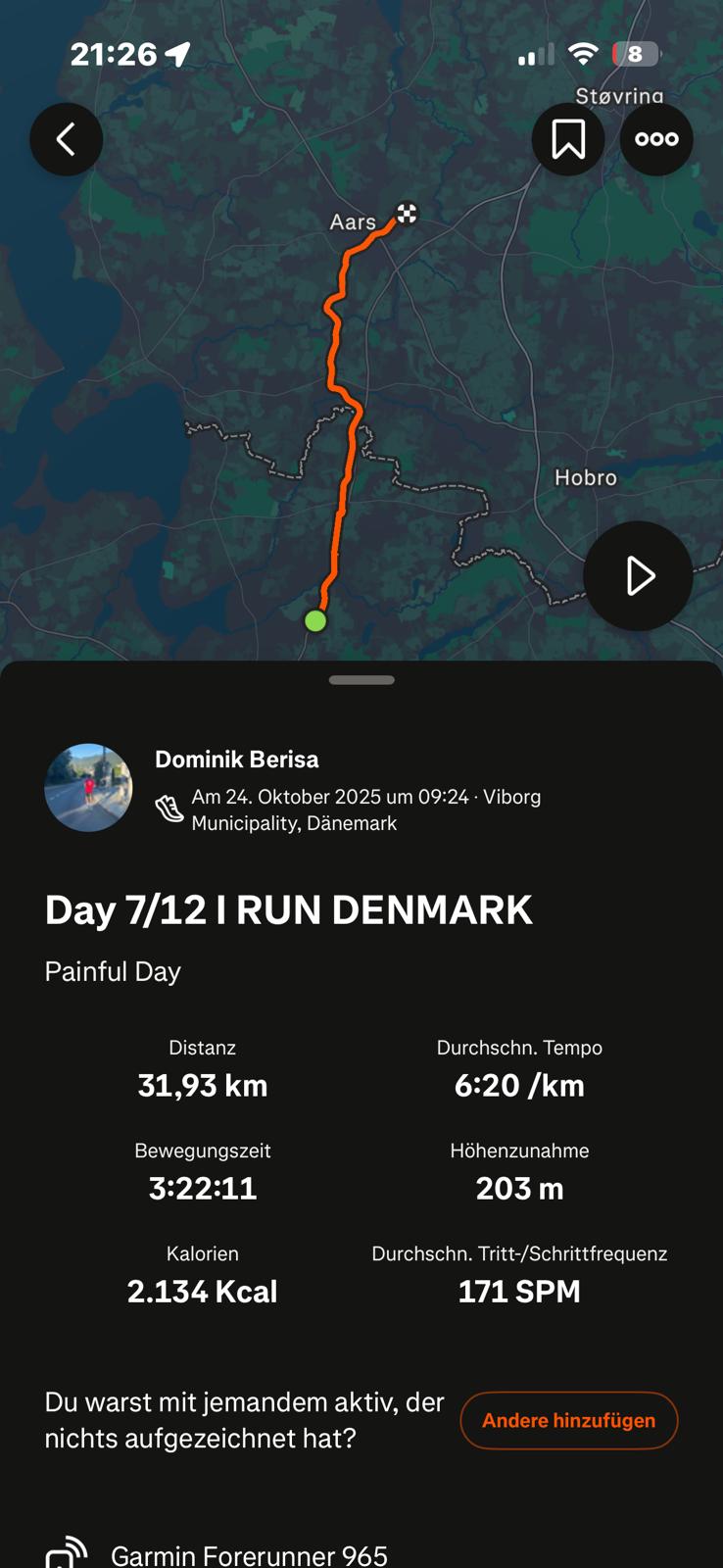 Strava Daten Etappe 7